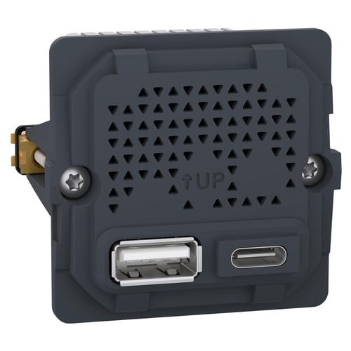 Dobbelt usb-lader type a+c