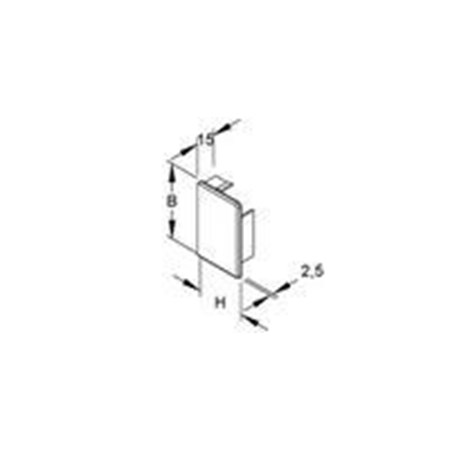 Endestykke 20x20 mm