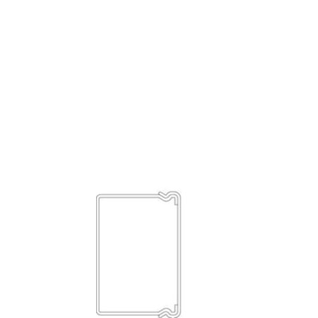 Ledningskanal opslidset 37x37