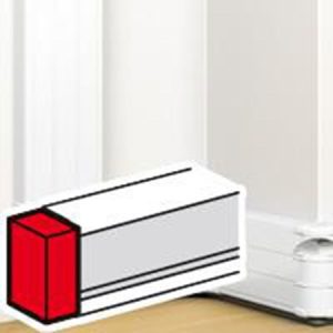 Endestykke installationskanal 50x180