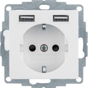 Stikdåse schuko 2 usb
