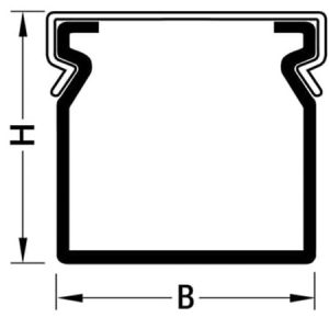 Ledningskanal opslidset 60x80mm