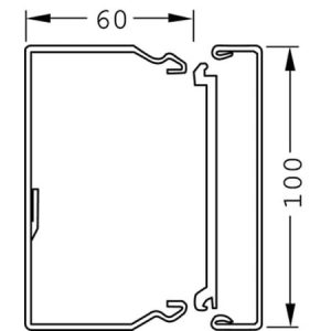 Kabelkanal komplet 60x100