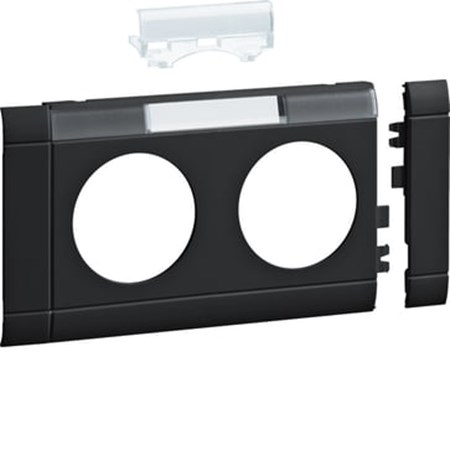 Afdækning 80mm 2 stikkontakter