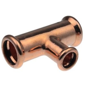 T-stykke kobber 22x15x15