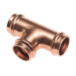 T-stykke 7/8 kobber presfitting