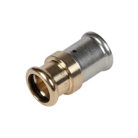 Presmuffe overgang alu stålrør 20x18mm