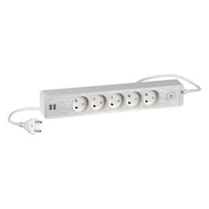 Stikdåse 5 udtag 2 usb