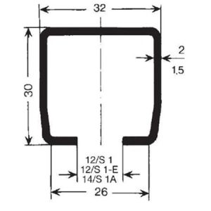 Skinne profil c 1,5mm