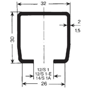 Skinne profil c 1,5mm