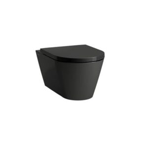 Væghængt toilet rimless sort