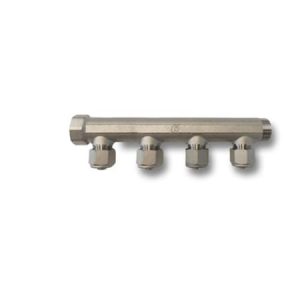Fordelerrør tea-belagt messing 4x15mm