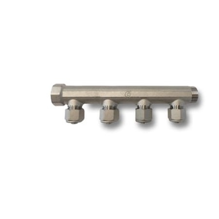 Fordelerrør tea-belagt messing 4x15mm
