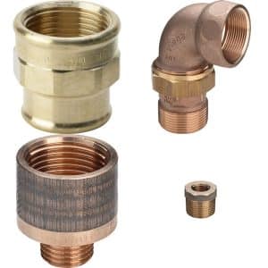 Gevindfittings Rødgods og Siliciumbronze