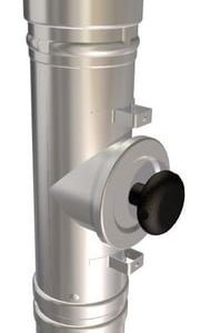 Metalbestos Omega skorstensforing 130mm med isoleret rensedør