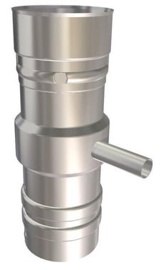 Metalbestos Omega skorstensforing 130 mm diameter med kondensaftap til kedelinstallation