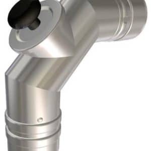 Metalbestos Omega vinkelstykke 90 grader med inspektionslem diameter 80mm til skorstensforing