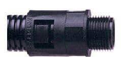 ABB Thomas & Betts Adaptalok fitting lige M25 sort til beskyttelsesslanger