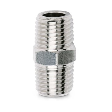 Camozzi adaptor-nipple R3/8" i messing til pneumatiske systemer
