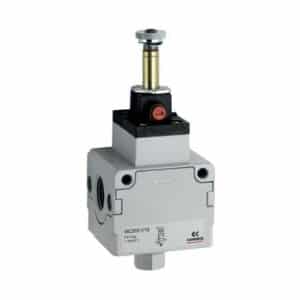 Camozzi MC202-V16 aflåselig afspærringsventil 3/2 elektropneumatisk med G1/2" tilslutning