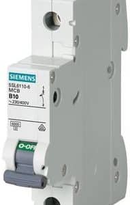 Siemens Sentron 5SL automatsikring 1-polet C-karakteristik 1A 6kA til DIN-skinne