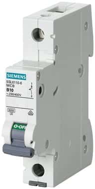 Siemens Sentron 5SL automatsikring 1-polet C-karakteristik 1A 6kA til DIN-skinne