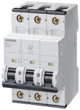 Siemens 3-polet automatsikring C-karakteristik 16A til DIN-skinne