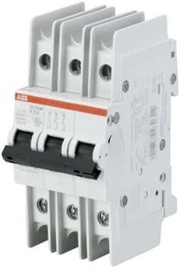 ABB automatsikring 3-polet C-karakteristik 10A med UL489 godkendelse