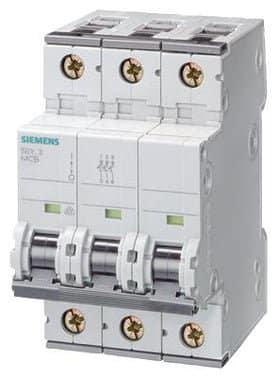Siemens Sentron 5SY automatsikring 3-polet C 16A til DIN-skinne