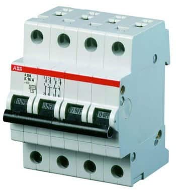 ABB S204-C10 automatsikring 4-polet med C-karakteristik 10A