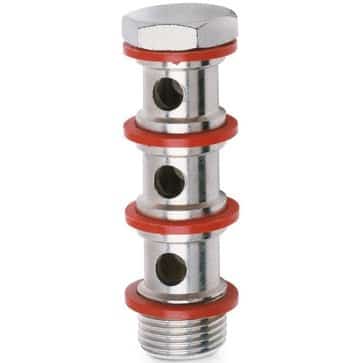 Camozzi banjo fitting triple i messing med G 1/4" gevind til pneumatik