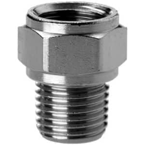 Camozzi Automation BSPT adaptor 3/8" til 1/2" gevind i messing