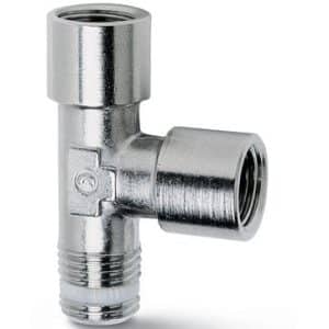 Camozzi BSPT T-fitting G3/8" i messing til pneumatiske systemer