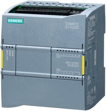 Siemens SIMATIC S7-1200F CPU 1212FC kompakt styringsenhed med DC forsyning og digitale/analoge indgange