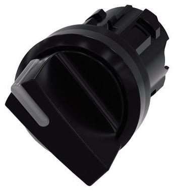 Siemens belyst drejeafbryder 22 mm sort med 2 positioner til el-tavle