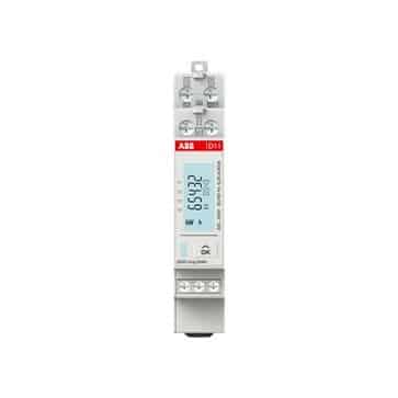 ABB D11 energimåler 1-fase 40A til direkte måling med digital visning og DIN-skinnemontage