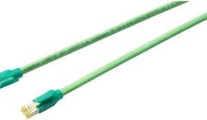 Siemens SIMATIC Net industriel Ethernet kabel med RJ45 stik og grøn kappe