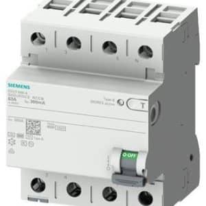 Siemens fejlstrømsafbryder 4-polet Type B 40A 30mA til el-tavle