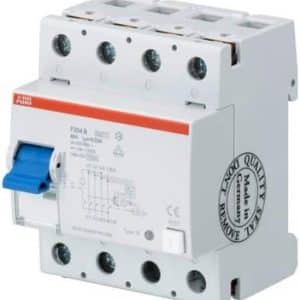 ABB PFI fejlstrømsafbryder 80A 4-polet Type B med 300mA udløsestrøm til DIN-skinne