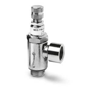 Camozzi MCO 710 bidirektionel flowreguleringsventil med 1/2 tommer tilslutning til pneumatiske systemer