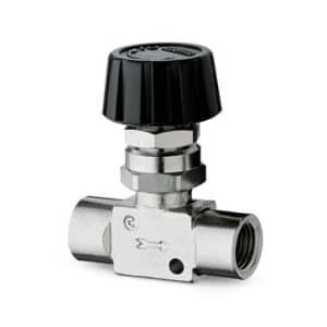 Camozzi flowreguleringsventil bidirektionel 1/4 tommer serie 28 model 2839