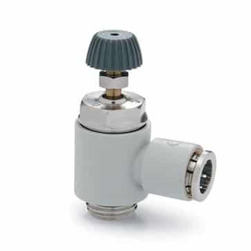 Camozzi PMCU 704 unidirektionel flowreguleringsventil med manuel betjening til pneumatiske systemer