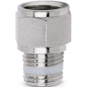 Camozzi gevindadaptor G1/8 til G1/4 i messing med PTFE-tætning pneumatik fitting