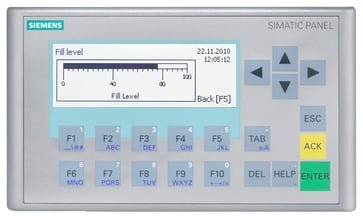 Siemens Simatic HMI KP300 Basic Mono PN operatørpanel med 3,6 tommer monokrom skærm og tastatur