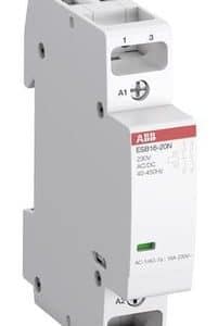 ABB installationskontaktor 2-polet 16A til DIN-skinne montage med styrespænding 24V AC/DC