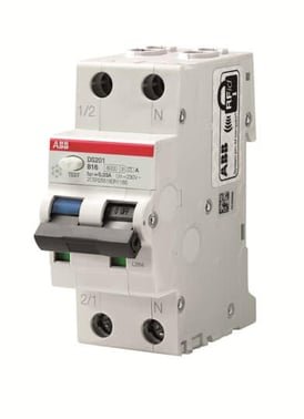 ABB DS201 kombiafbryder 10A C-karakteristik 1P+N med fejlstrømsbeskyttelse 30mA type A