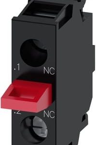 Siemens kontaktmodul med 1NC slutkontakt og skrueterminal til Sirius 3SU trykknapsystem