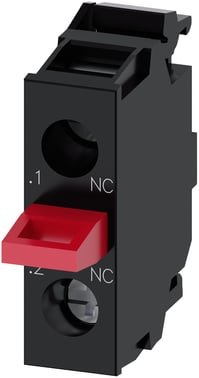 Siemens kontaktmodul med 1NC slutkontakt og skrueterminal til Sirius 3SU trykknapsystem