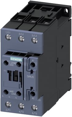 Siemens 3-polet kontaktor 22kW med skrueterminal til motorstyringsapplikationer