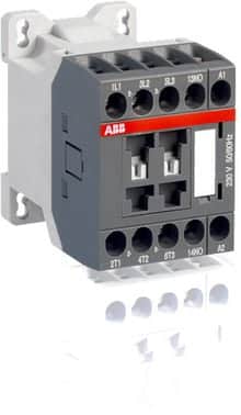ABB kontaktor 3-polet 4kW med skruetilslutning og hjælpekontakt til 400V motorkredsløb